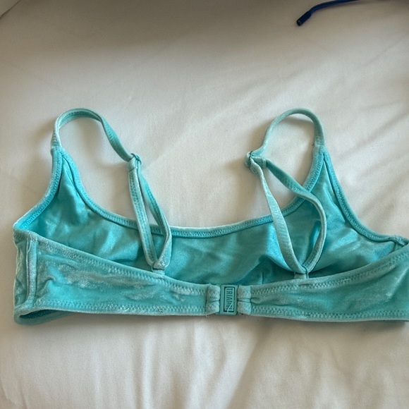 Triangl Swimwear Aqua Velvet Bikini Top - Picture 2 of 4